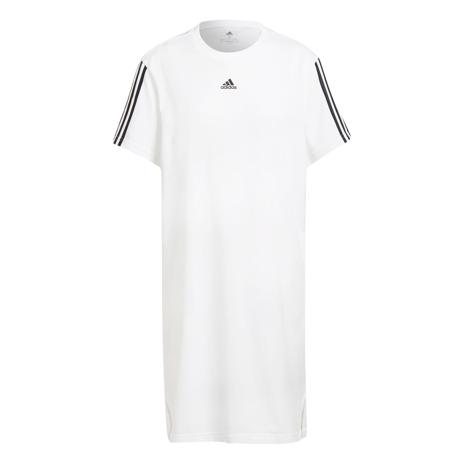 アディダス レディース Tシャツ ワンピース Tシャツワンピ チュニック シンプル 半袖 無地 ブラック ホワイト adidas スポーツブランド  ゆったり
