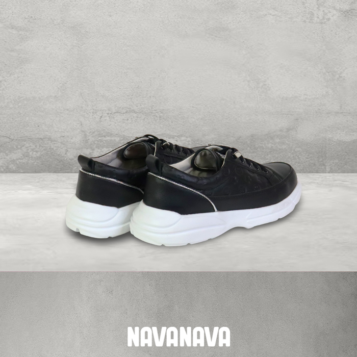 NAVANAVA スニーカー レディース ジュニア 白 黒 モノグラム