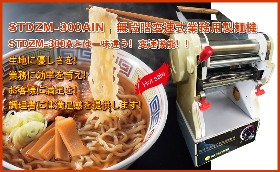 インバータ式電動製麺機 STDZM-300AIN 三省堂実業【代引不可