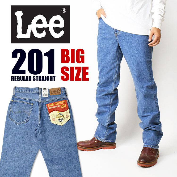 Lee リー 大きいサイズ 201 レギュラーストレート ストーン