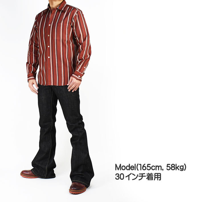 マルケスアルメイダ　デニムフレアワンピース　イレギュラーヘム　ベルト　レッド　S Lee リー 202 BELL BOTTOMS ベルボトム ブラックデニム RIDERS