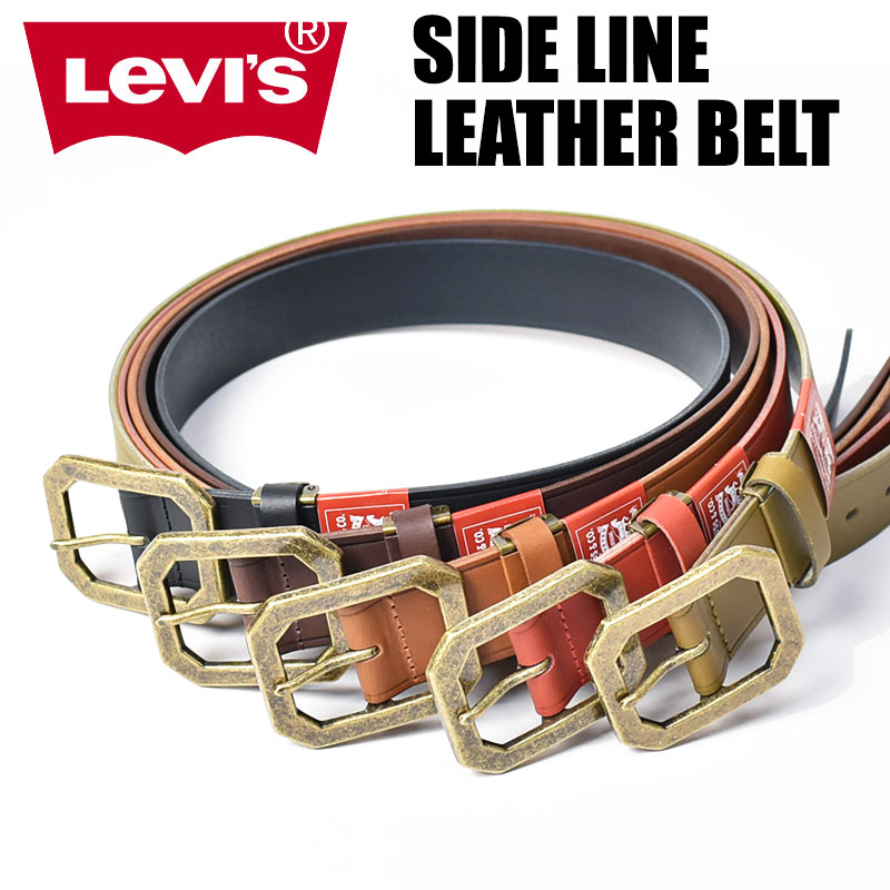リーナベル Levi's LEVI'S リーバイス サイドライン レザーベルト ゴールド
