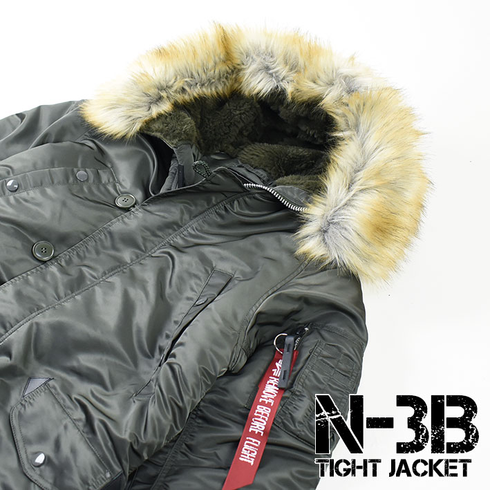 ALPHA アルファ N-3B FLIGHT JACKET TIGHT JACKET フライトジャケット ミリタリージャケット メンズ 20094