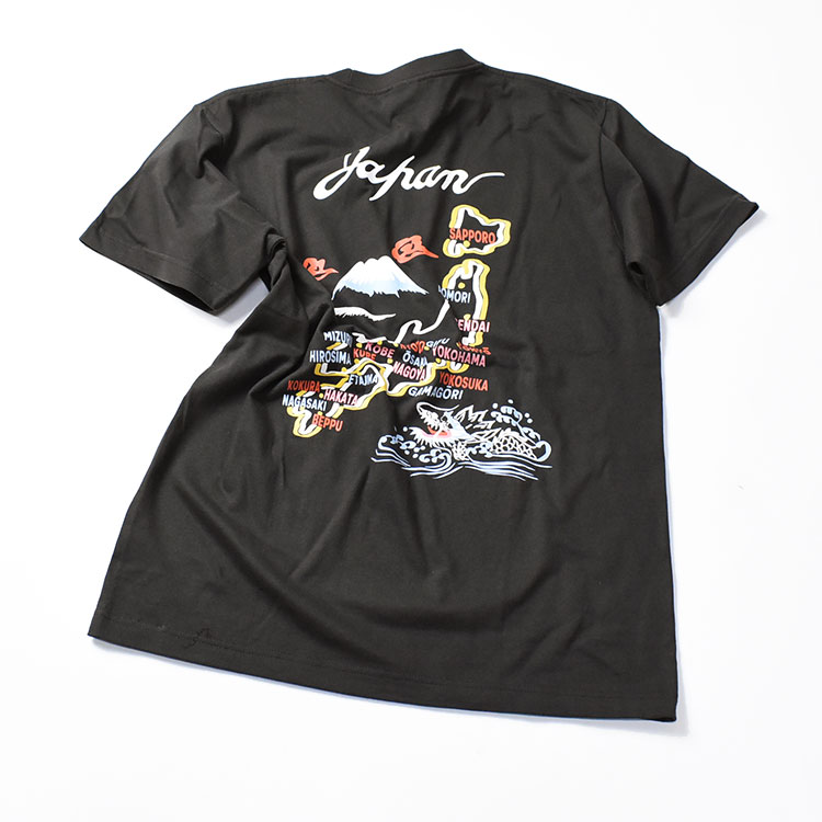 Houston/ ヒューストン・スカシャツ ★売れるまで、毎日値下げします。 HOUSTON ヒューストン スーベニア 半袖Tシャツ JAPAN スカT