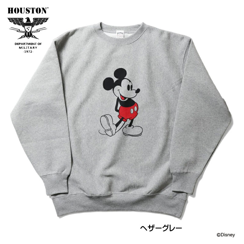 HOUSTON x MICKEY MOUSE ヒューストン ミッキーマウス ヘビーウェイト クルーネ...