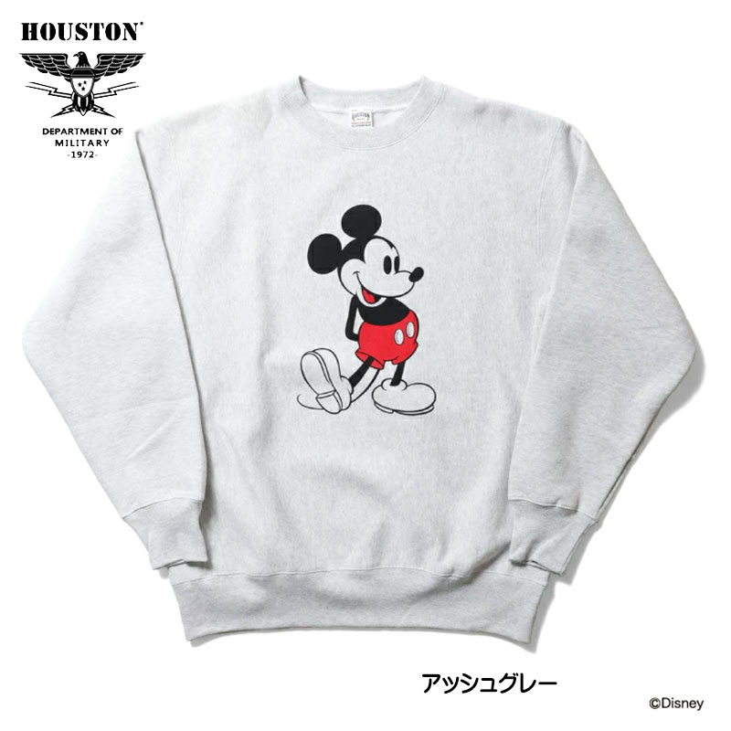 HOUSTON x MICKEY MOUSE ヒューストン ミッキーマウス ヘビーウェイト クルーネ...