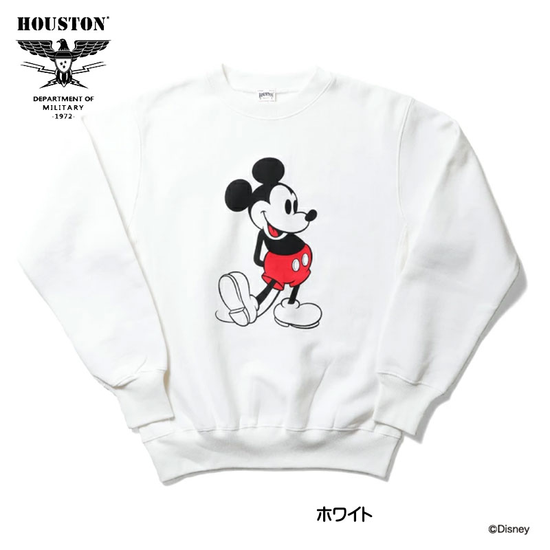 HOUSTON x MICKEY MOUSE ヒューストン ミッキーマウス ヘビーウェイト クルーネ...