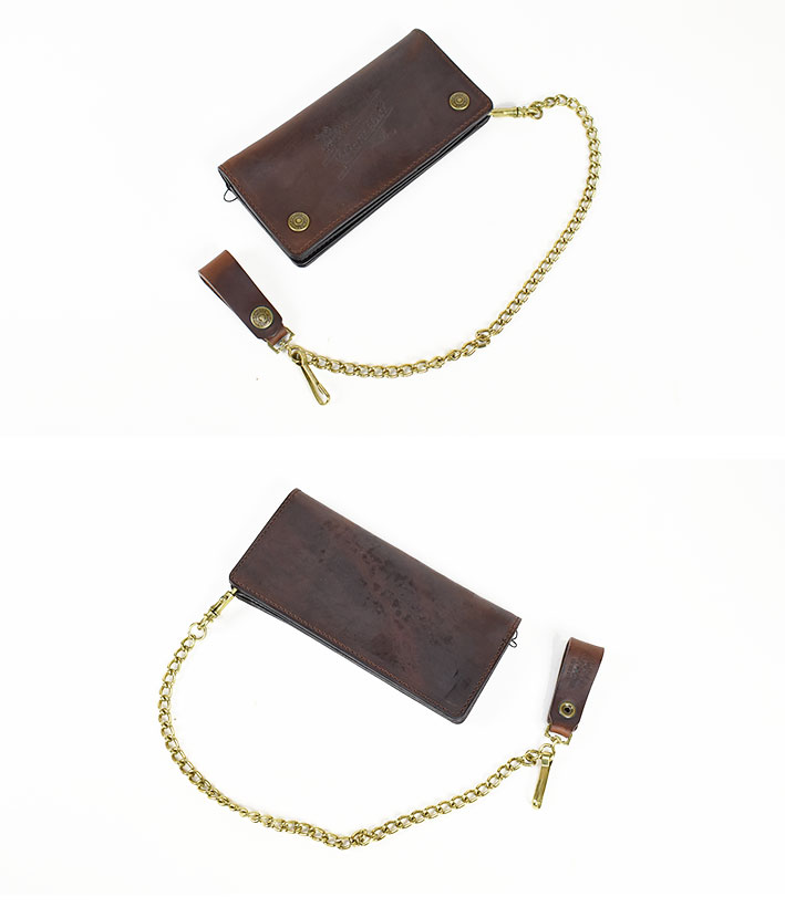 Schott ウォレットチェーン付きレザー2つ折り財布 sanshin_230321-3109057