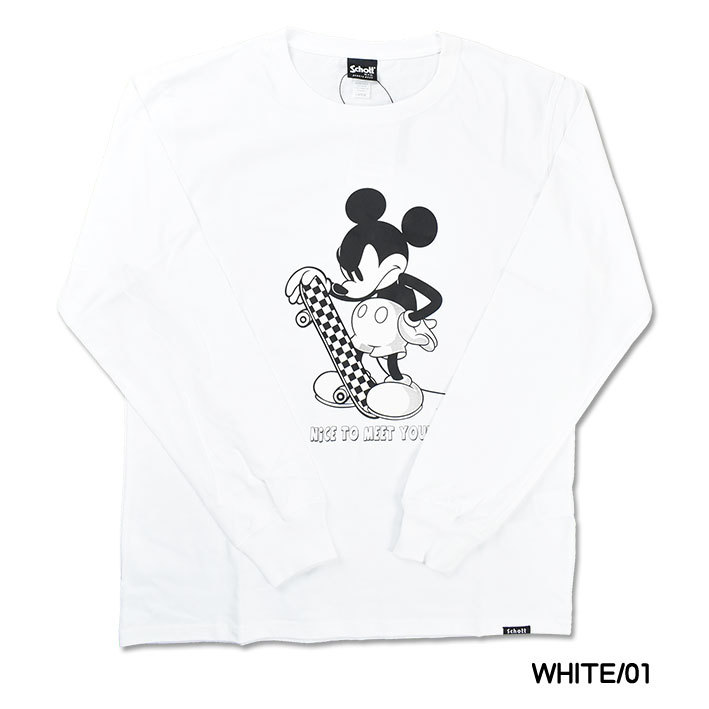 Schott X Disney ショット X ディズニー 長袖tシャツ Skater ミッキーマウス Tシャツ メンズ Jeans Sanshin 通販 Yahoo ショッピング