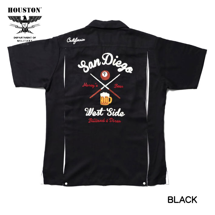 HOUSTON ヒューストン 刺繍 ボーリングシャツ SANDIEGO BOWLING SHIRT 
