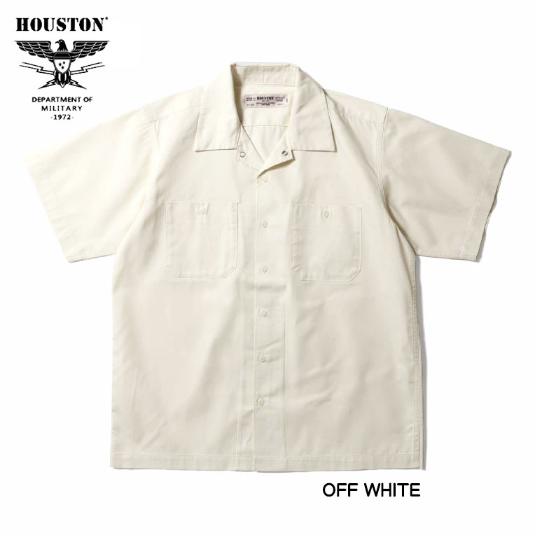 HOUSTON ヒューストン TC TWILL WORK SHIRT TCツイルワークシャツ 半袖 ミリタリーシャツ メンズ 41074｜sanshin｜02