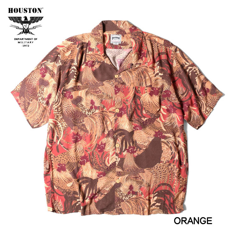 HOUSTON ヒューストン アロハシャツ 群鶏図 伊藤若冲 ALOHA SHIRTS Gunkei...