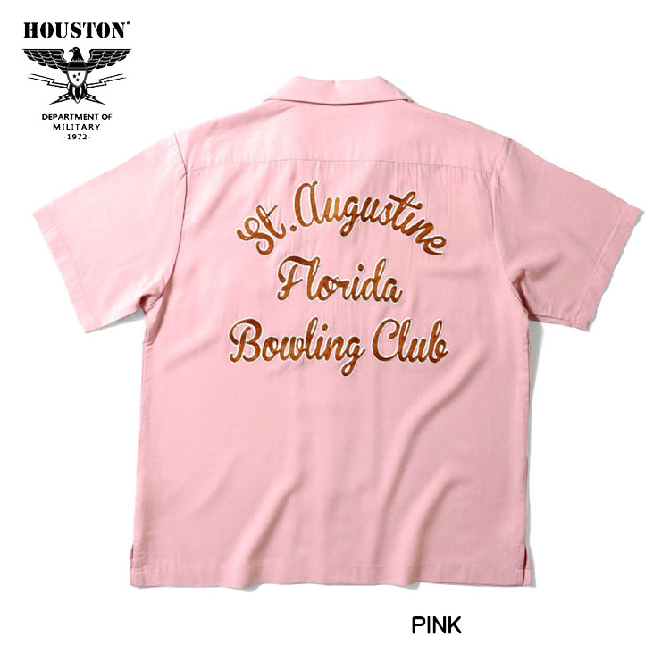 HOUSTON ヒューストン 刺繍 ボーリングシャツ CLASSIC BOWLING SHIRT 半...