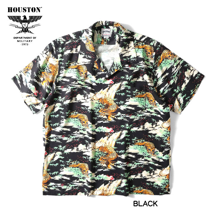 HOUSTON ヒューストン アロハシャツ 虎 ALOHA SHIRTS TIGER 和柄 半袖シャ...