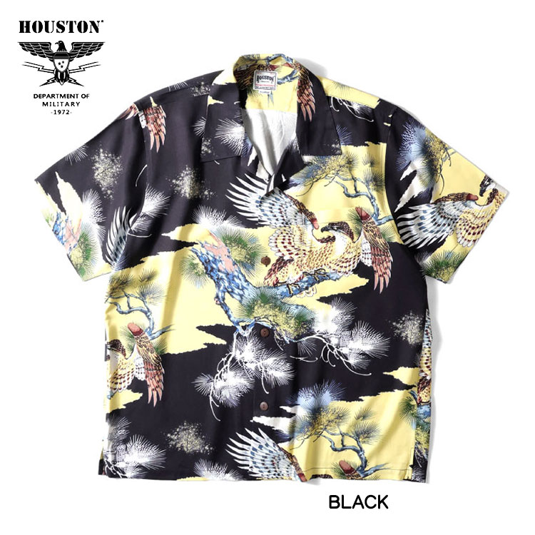 HOUSTON ヒューストン アロハシャツ 鷹 ALOHA SHIRTS EAGLE 和柄 半袖シャ...