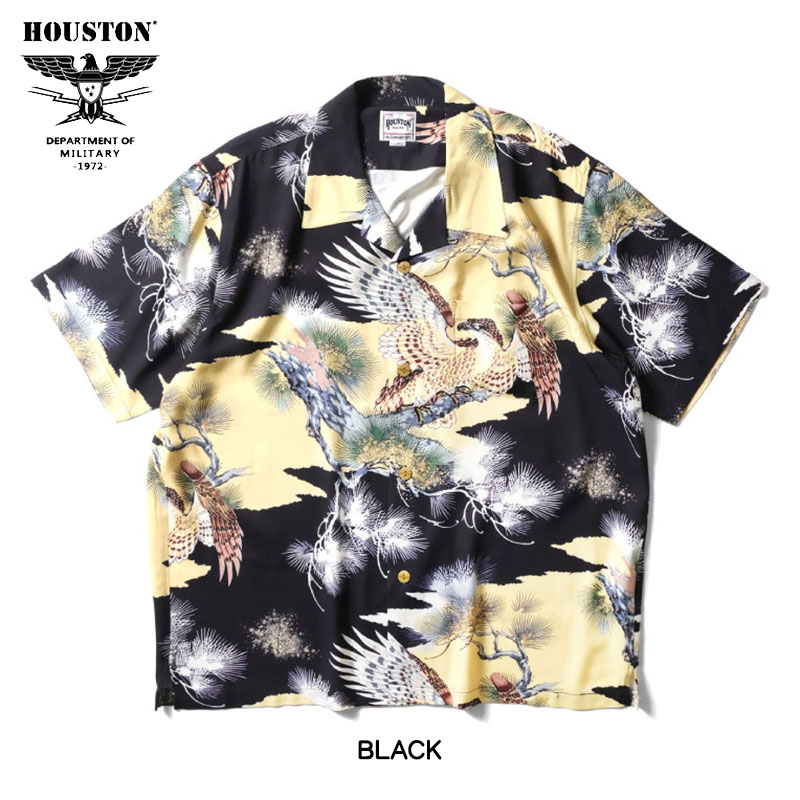 【希少】HOUSTON アロハシャツ 和柄 虎 鷹 竹 松LARGE 希少】HOUSTON アロハシャツ 和柄 虎 鷹 竹 松LARGE 希少