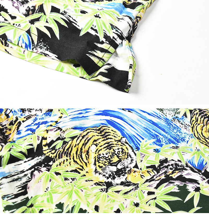 【美品】HOUSTON アロハシャツ ヒューストン 百虎 XL タイガー 虎柄 HOUSTON / ヒューストン 41022 ALOHA SHIRT(百虎) / アロハ