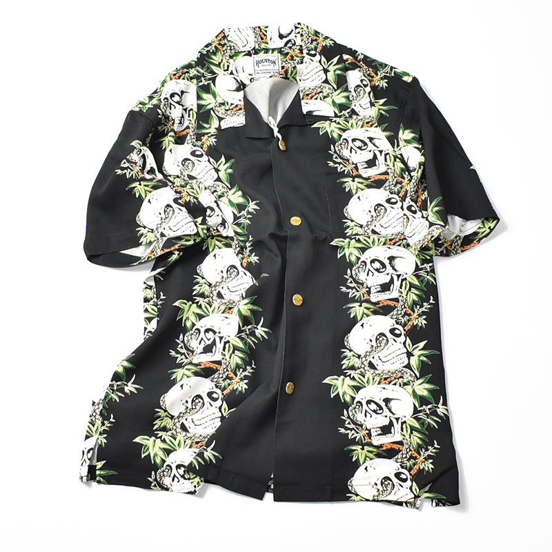 HOUSTON（ヒューストン） アロハシャツ 骸骨 ALOHA SHIRTS SKULL 和柄