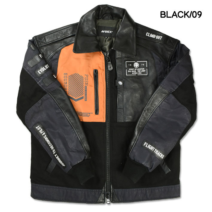 セール！ AVIREX アビレックス ARMY MECHANIC JACKET アーミーメカニックジャケット レザー ミリタリー メンズ 6111038