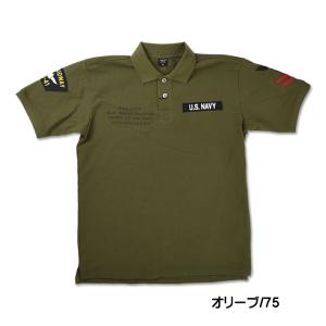 AVIREX アビレックス ナバル パッチド ポロシャツ NAVAL PATCHED POLO SH...