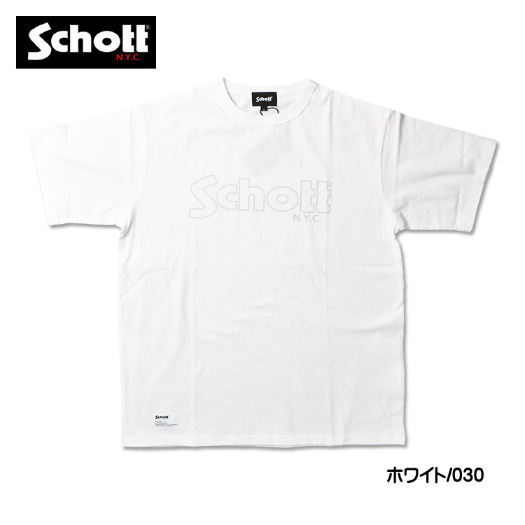 Schott ショット 半袖Tシャツ BASIC LOGO ロゴ Tシャツ メンズ 782-4934002｜sanshin｜02