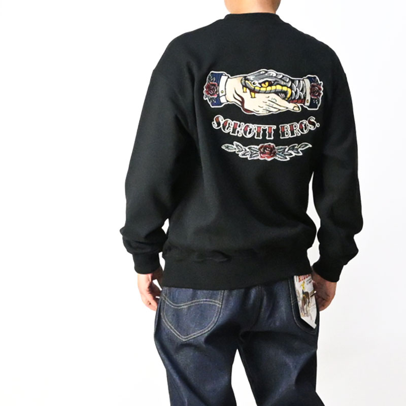 Schott N.Y.C（ショット） Schott クルーネックスウェット SHAKE HAND
