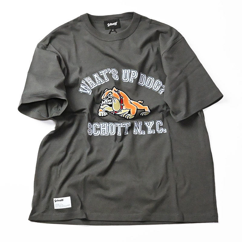 Schott N.Y.C（ショット） Schott 半袖Tシャツ WHAT'S UP DOG