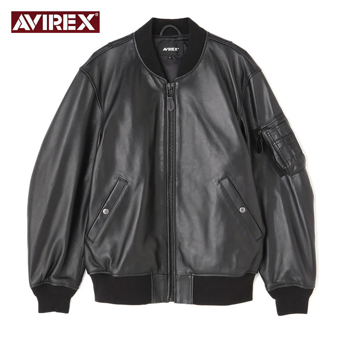 AVIREX アビレックス シープスキン レザー MA-1 LEATHER MA-1 革ジャン ミリタリー MA1 フライトジャケット メンズ  783-3250074