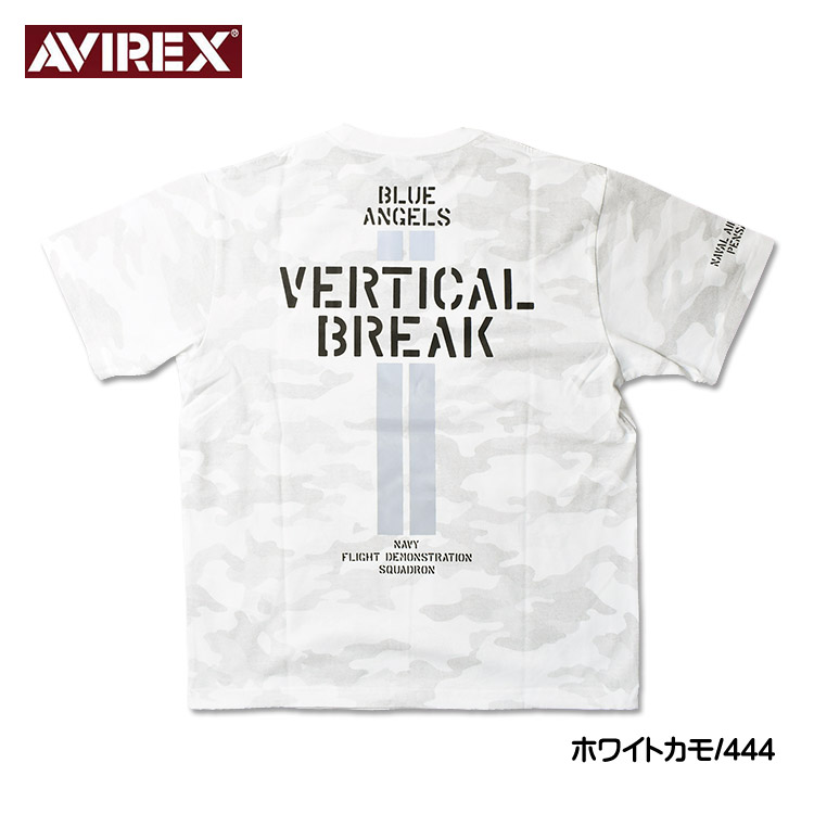 AVIREX カモフラージュ 半袖Tシャツ VERTICAL BREAK ミリタリー メンズ 783...