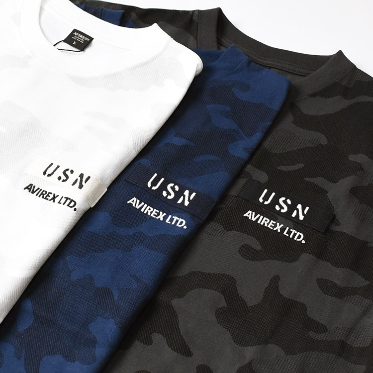 AVIREX アビレックス カモフラージュ 半袖Tシャツ VERTICAL