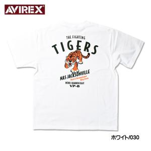 AVIREX アビレックス フロッキープリント 半袖Tシャツ VP-8 FIGHTING TIGER...