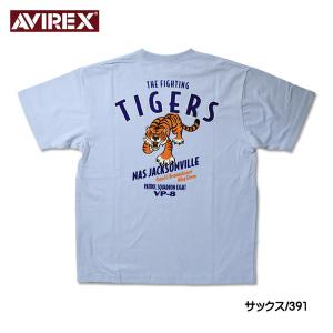 AVIREX アビレックス フロッキープリント 半袖Tシャツ VP-8 FIGHTING TIGER...