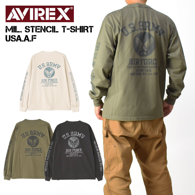 AVIREX♦USエアフォース ミリタリーシャツ長袖♦️カーキM♦️送料込 783-4230015-tot.jpg