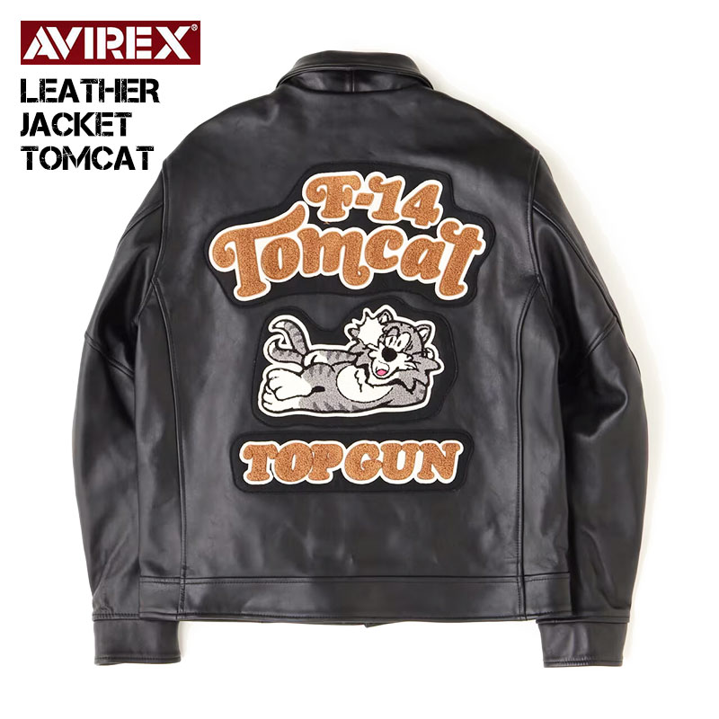 AVIREX アビレックス LEATHER JACKET TOMCAT レザー ジャケット トムキャ...