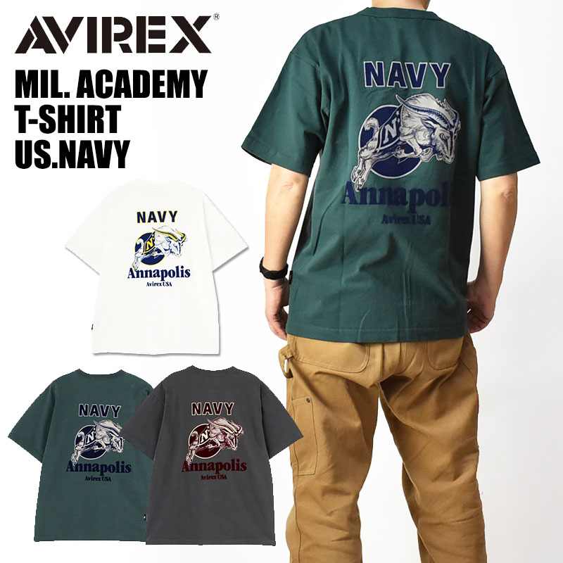 AVIREX アヴィレックス USA S/S TEE 半袖Tシャツ AVIREX アビレックス 半袖Tシャツ US. NAVY ミリタリー プリント