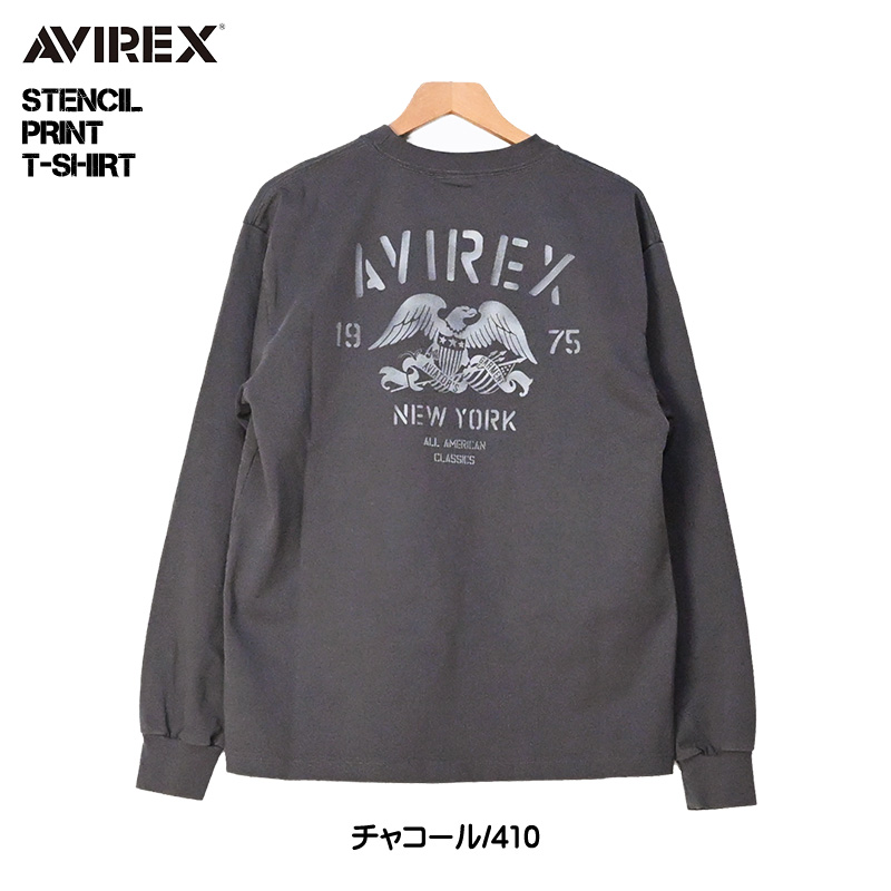 AVIREX（アヴィレックス） アビレックス ステンシルプリント 長袖T 