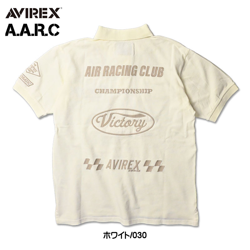 AVIREX アビレックス 半袖ポロシャツ A.A.R.C 刺繍 ししゅう ミリタリー メンズ 783-6136002の画像