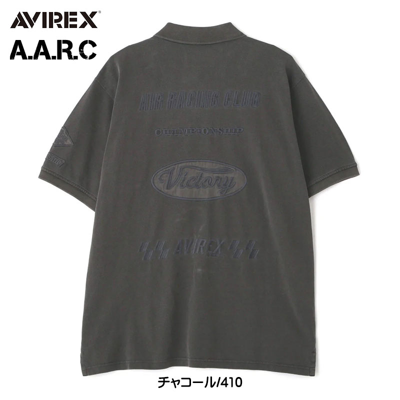 AVIREX アビレックス 半袖ポロシャツ A.A.R.C 刺繍 ししゅう ミリタリー メンズ 783-6136002の画像
