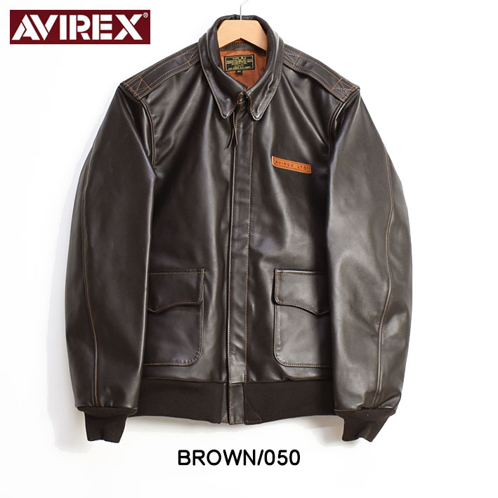 AVIREX アビレックス A-2 レザージャケット HORSE LEATHER A2 革ジャン 馬革 フライトジャケット ミリタリー メンズ  6101056 7830950007