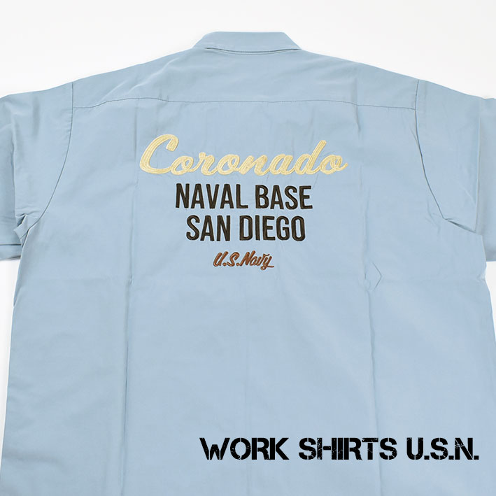 AVIREX アビレックス 半袖 ワークシャツ USN SHORT SLEEVE WORK SHIRT 