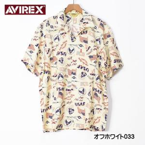 AVIREX アビレックス アロハシャツ USAF ALOHA SHIRTS 半袖シャツ ミリタリー...