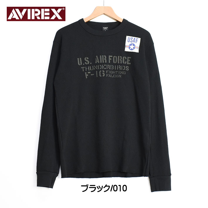 AVIREX ミニワッフル Tシャツ SB F-10 MINI WAFFLE T-SHIRTS 長袖...