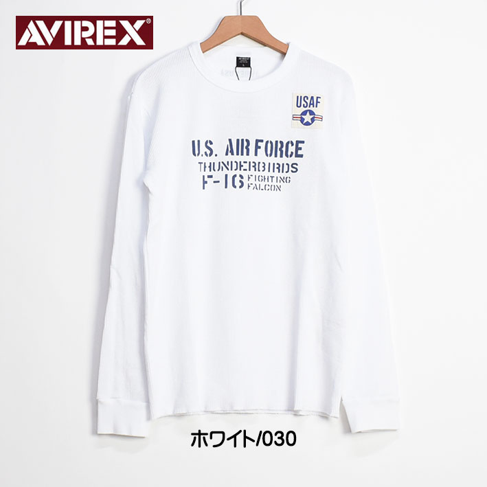 AVIREX ミニワッフル Tシャツ SB F-10 MINI WAFFLE T-SHIRTS 長袖...