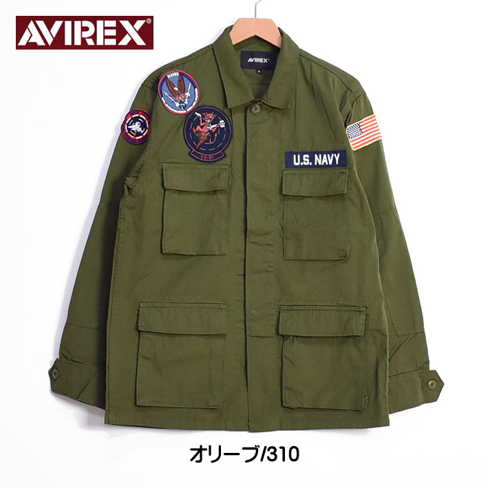 AVIREX アビレックス コットン リップストップ BDU ジャケット VX-31 TOP GUN メンズ ミリタリー シャツジャケット  7833155001