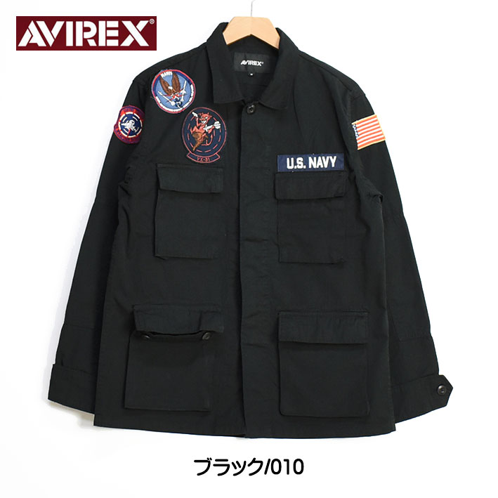AVIREX コットン リップストップ BDU ジャケット VX-31 TOP GUN メンズ ミリ...