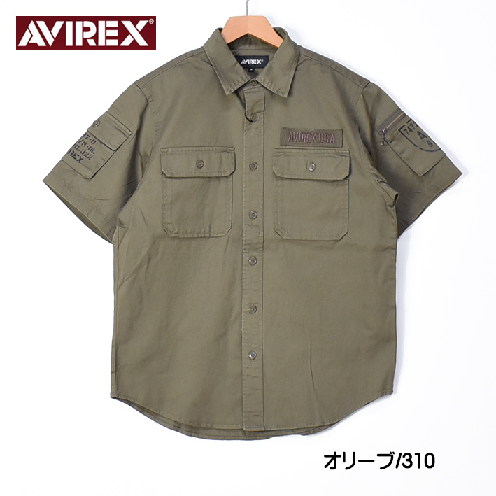 AVIREX アビレックス ファティーグ シャツ FATIGUE SHIRTS ミリタリーシャツ 半袖シャツ メンズ 7833923001｜sanshin｜04