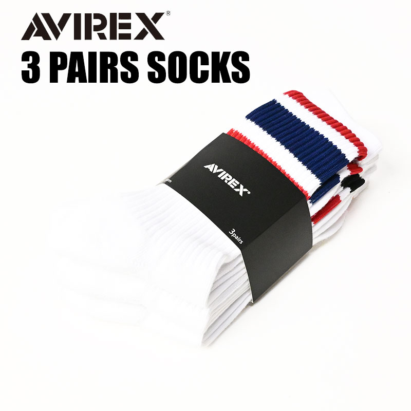 AVIREX（アヴィレックス） アビレックス ソックス お得な3足セット