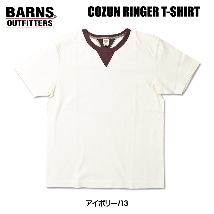 BARNS OUTFITTERS バーンズ リンガー 半袖Tシャツ VINTAGE仕様