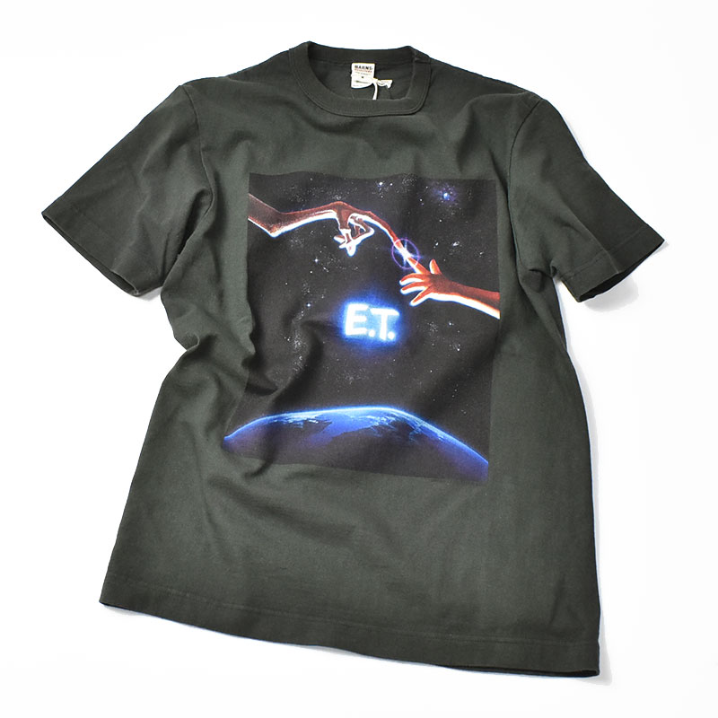 バーンズ BARNS 吊り 天竺 ポケット 裁ち身 変形 プリント Shark レディースサイズ br-5928f BARNS OUTFITTERS バーンズ x E.T. 吊り編み ET 半袖Tシャツ