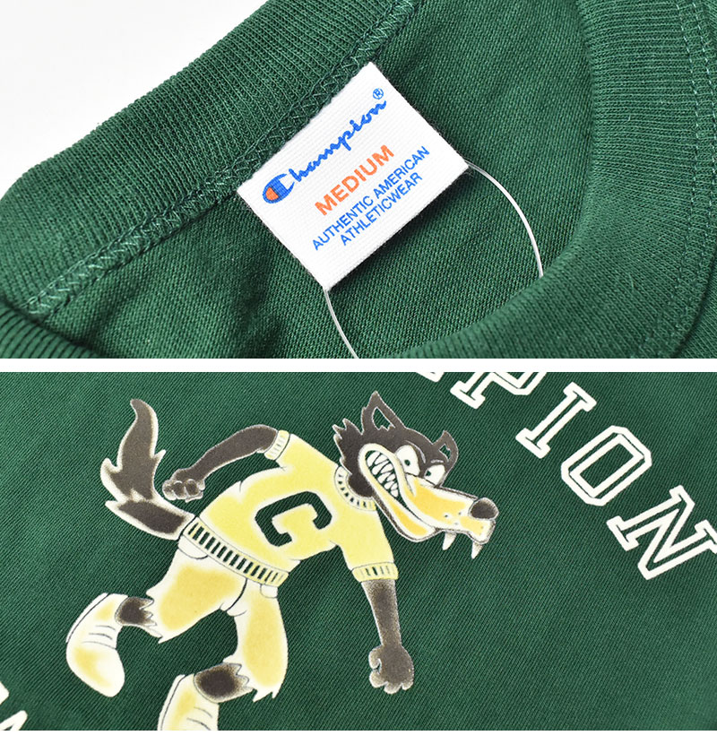 Champion（チャンピオン） フロッキープリント 半袖Tシャツ メンズ